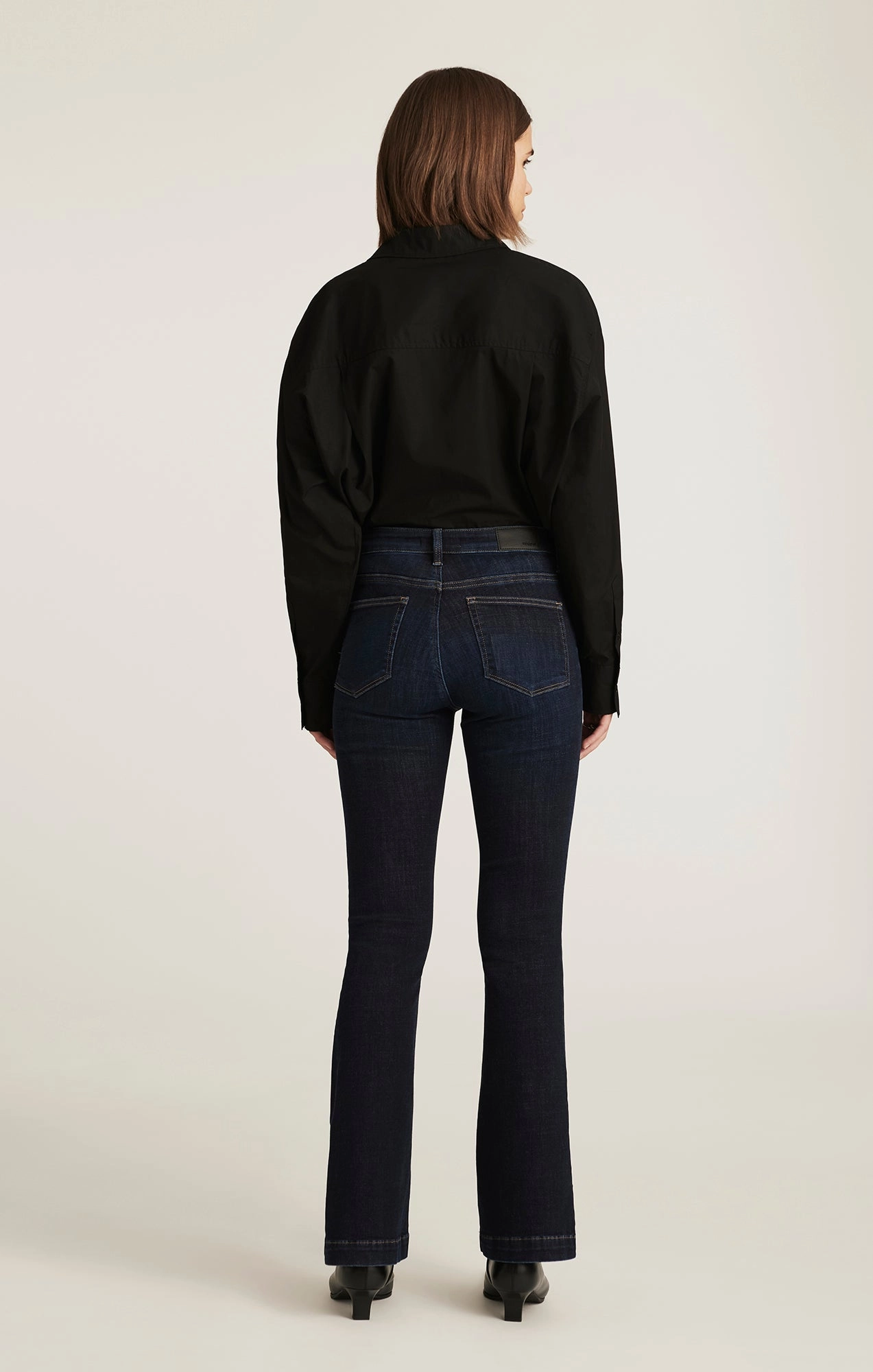 Stylish Choice SYDNEY FLARE IN DARK BRUSHED FEATHER BLUE