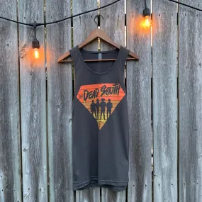 80s Diamond Tank Top - Grey Adjustable Odor Resistant