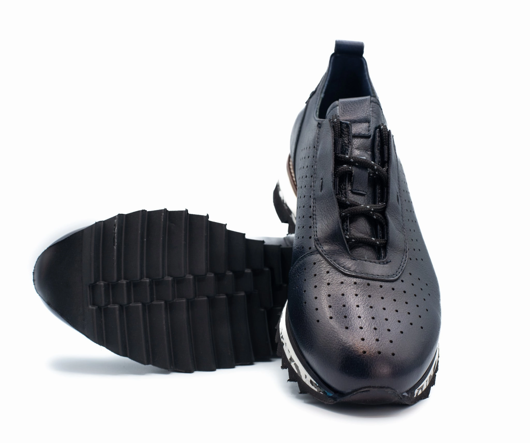 Cool Running Torsion Rigidity System The Pennsylvania Navy Blue Leather Men Sneaker Final Sale!