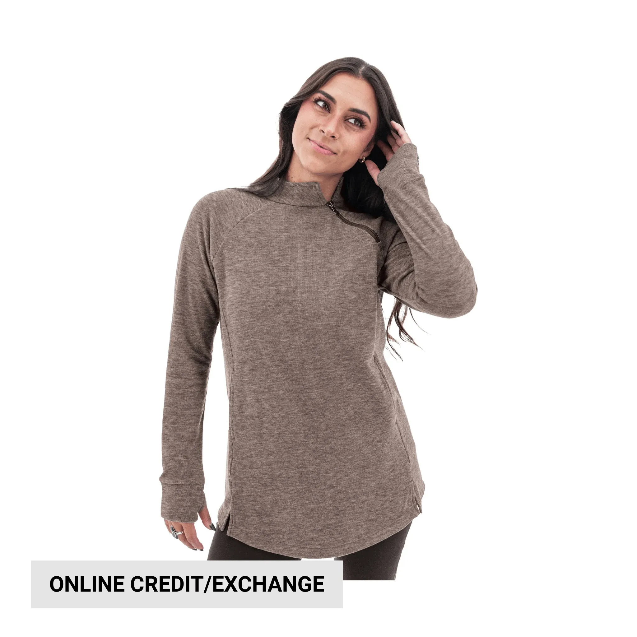 waterproof product stud toughness Aventura Women's McKenna Fleece Tunic - Black Coffee