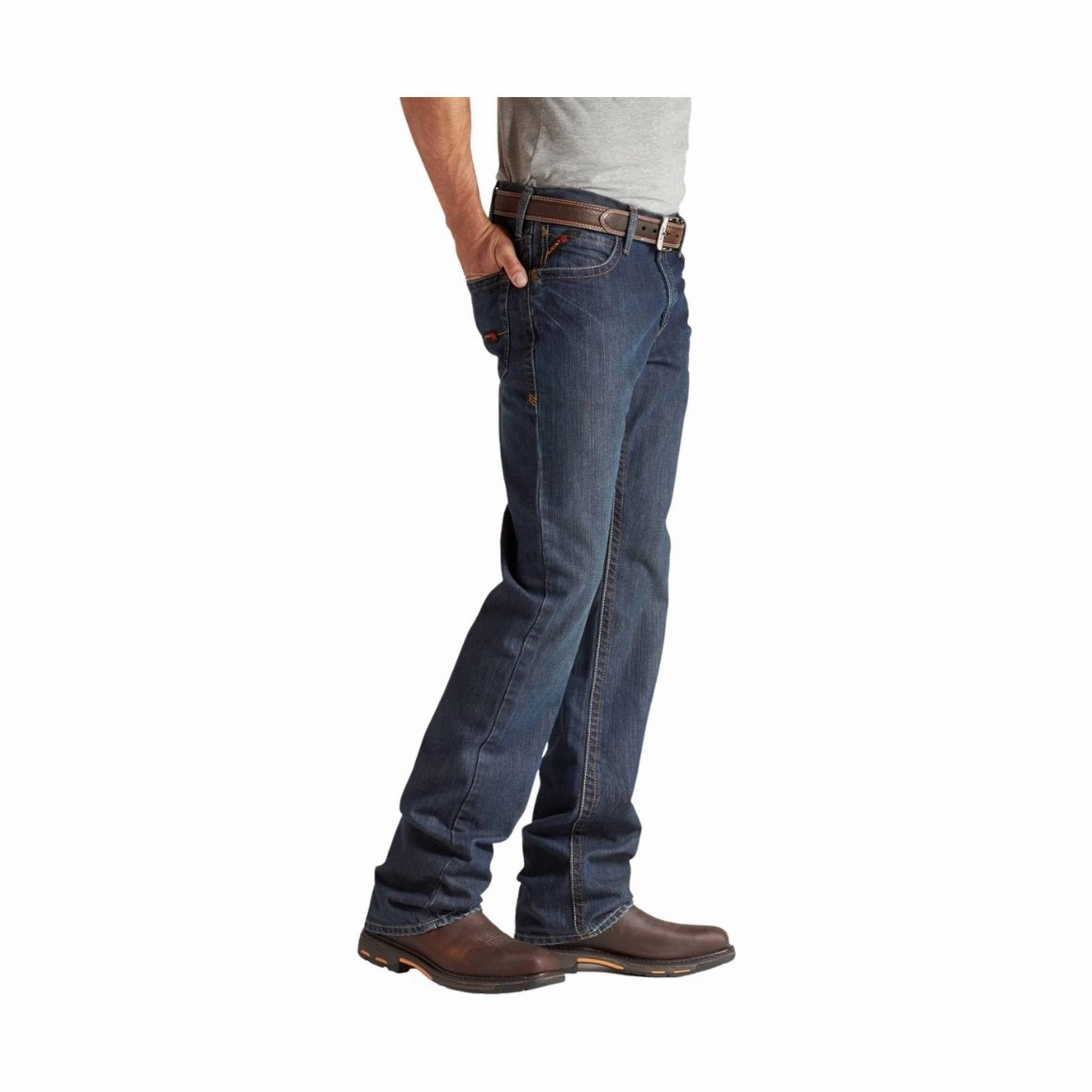 TailoredSilhouette Thermal Regulating Ariat Men's Flame Resistant M4 Relaxed Basic Boot Cut Jean - Shale