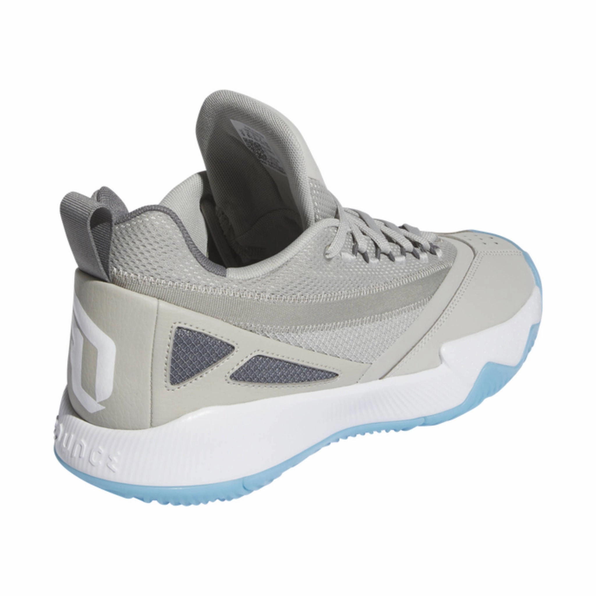 Outsole Traction Adidas Men's Dame Certified 2 Low Basketball Shoes - Grey/Metal Grey/White