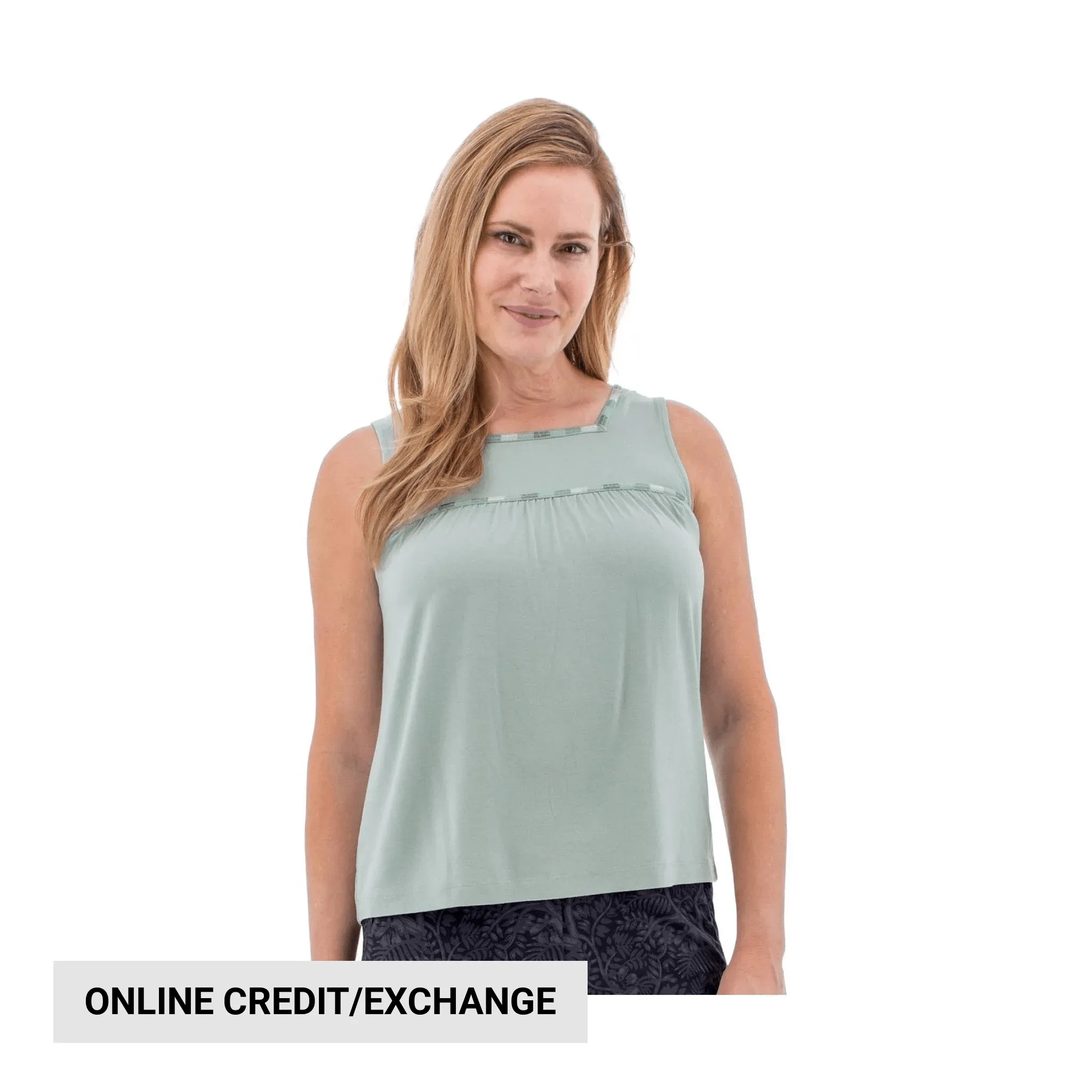 Aventura Women's Capella Tank Top - Grey Mist/Green AntiStatic Coating