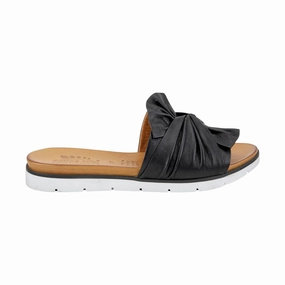 Spring Step Women's Lavona Slide Sandals - Black Eco friendly materials