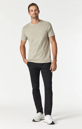 Day Comfort JOHNNY SLIM CHINO IN BLACK SATEEN TWILL