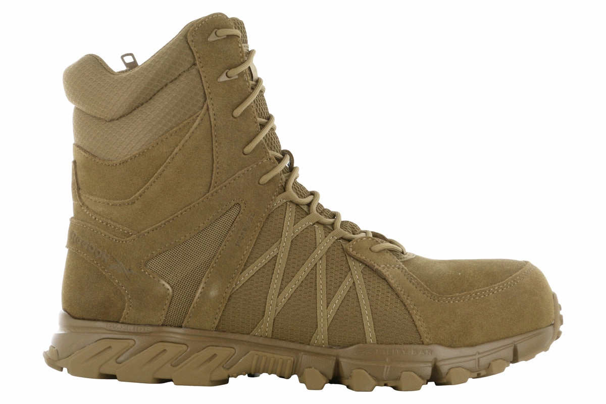 High-Top Style Functional Appeal Reebok Trailgrip Composite Toe Side Zip Tactical Boot