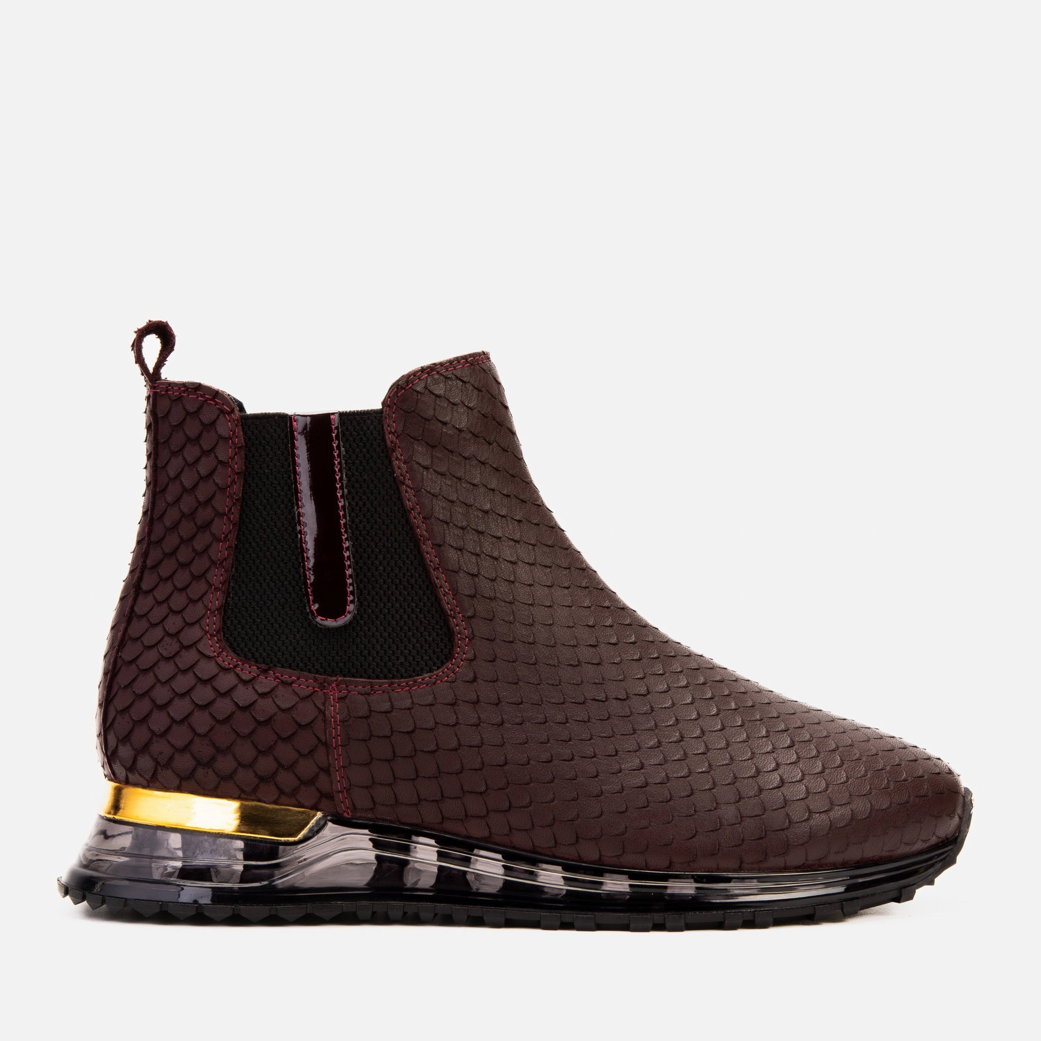 The Panther Burgundy Leather Men Chelsea Boot Fashion Step
