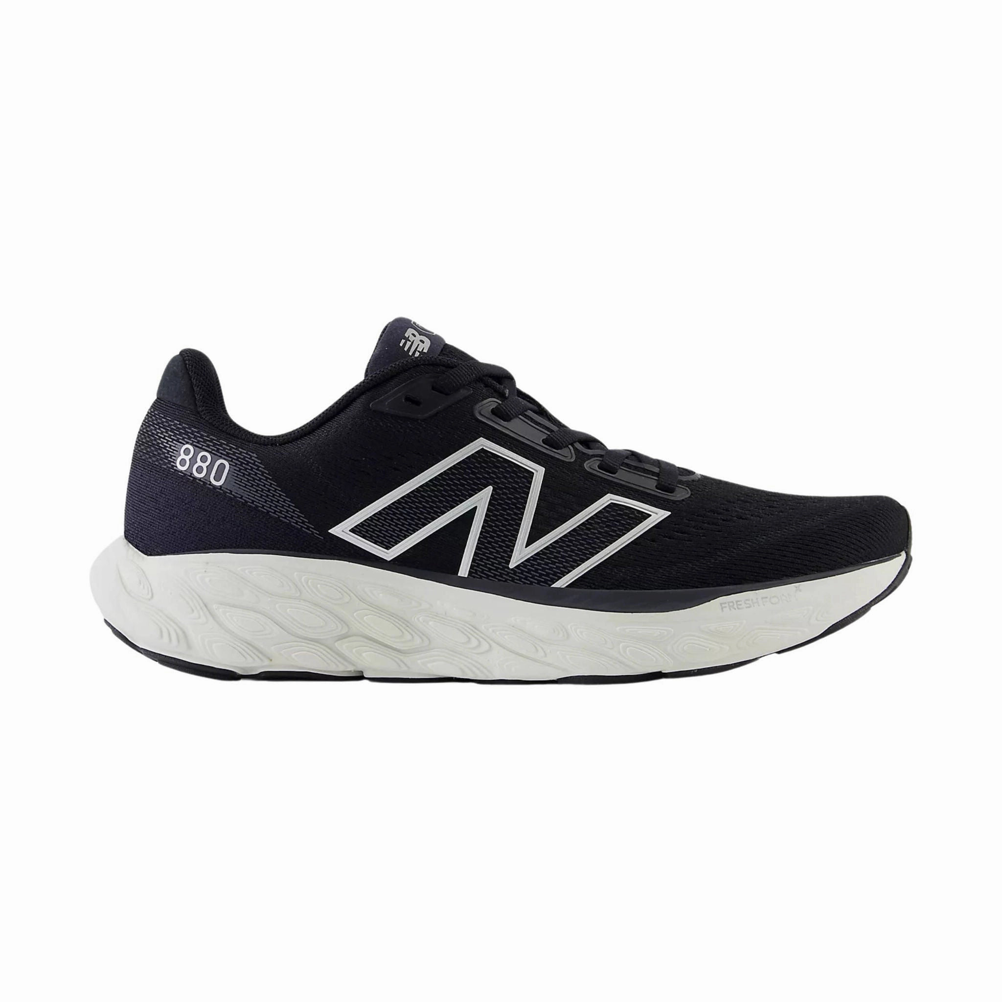 EVAOutsole Thermal regulation New Balance Women's Fresh Foam X 880v14 Running Shoes - Black with Sea Salt and Silver Metallic