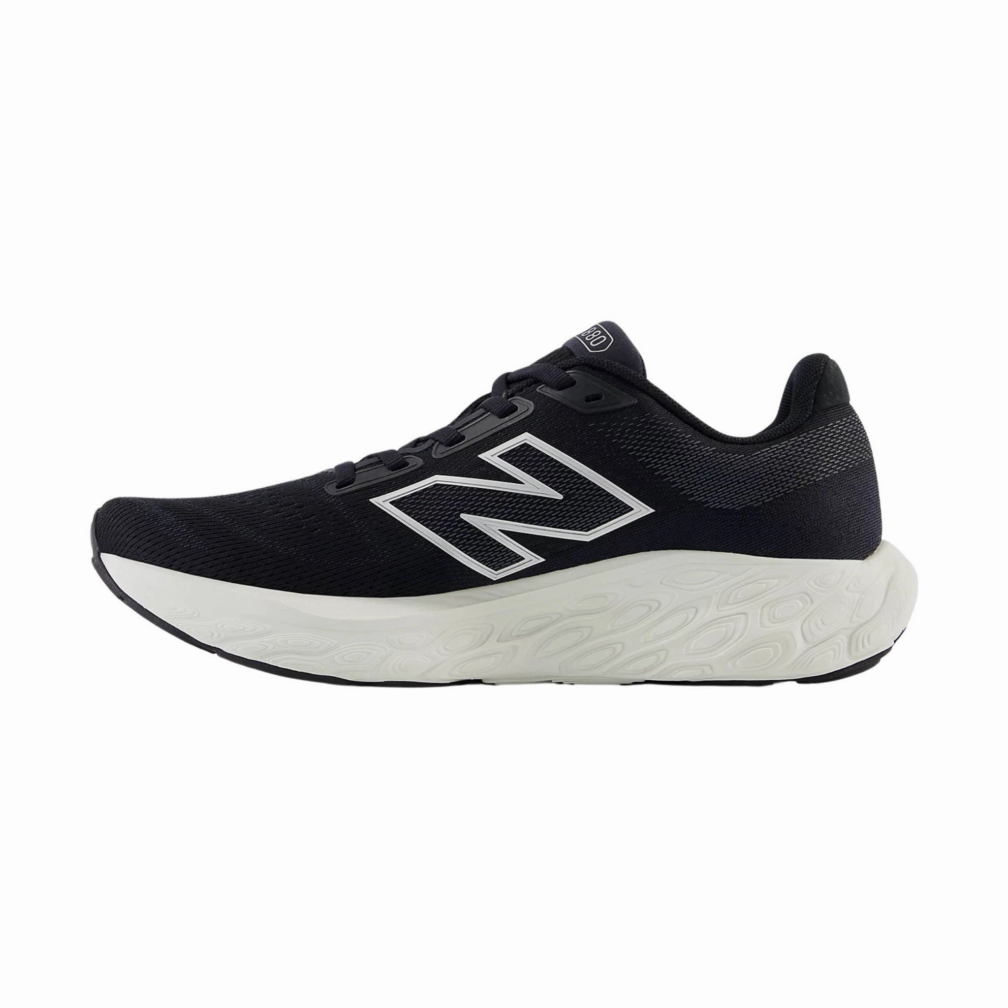 New Balance Women's Fresh Foam X 880v14 Running Shoes - Black with Sea Salt and Silver Metallic Cushioned Control Tactile Responsiveness