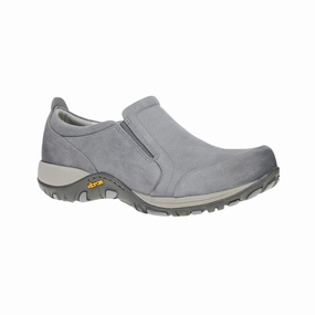 Abrasion Resistant Upper Dansko Women's Pippy Waterproof Sneakers - Grey Burnished Suede
