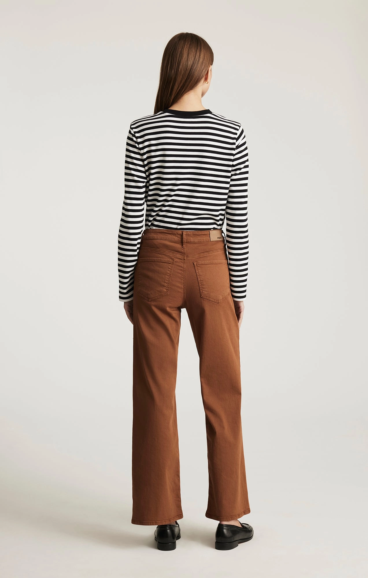 Classic Casual Weekender Wear ALENA WIDE LEG IN CAMEL FLEX BLUE