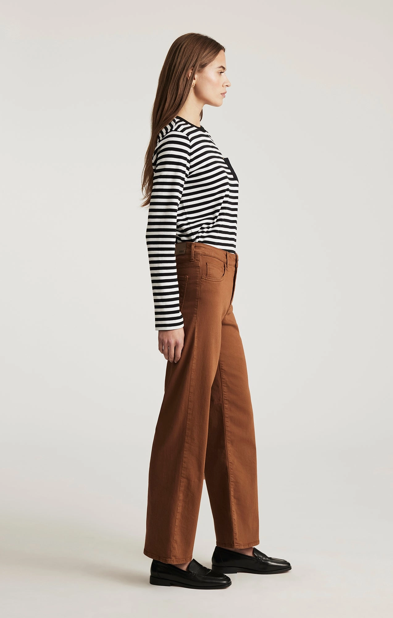 Casual Friday Picnic Style Nature Lover ALENA WIDE LEG IN CAMEL FLEX BLUE