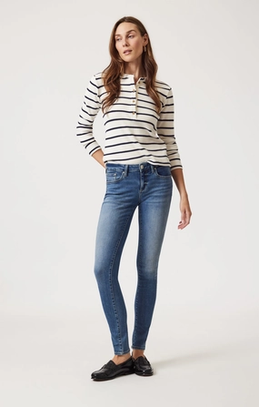 ALEXA SKINNY IN DARK BRUSHED TRIBECA Layer Ready