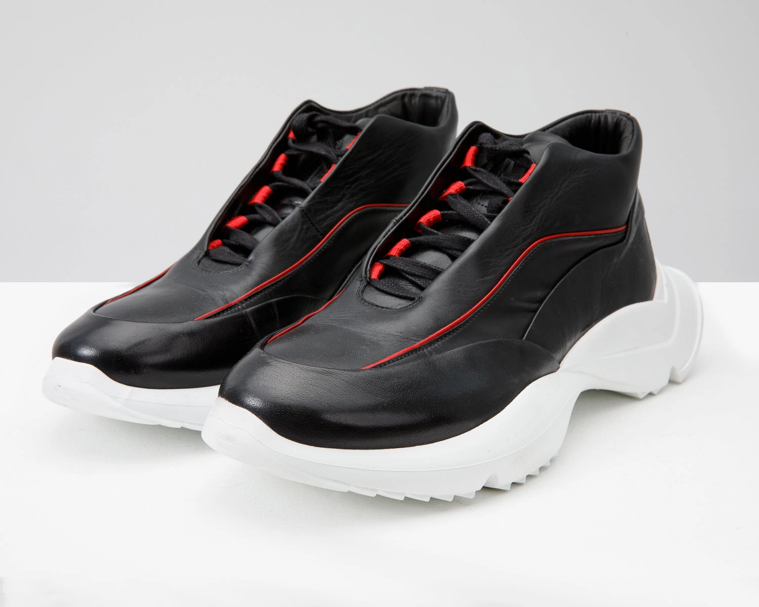 The Graton Black Leather Men Sneaker Final Sale! Sweat Resistant Lining
