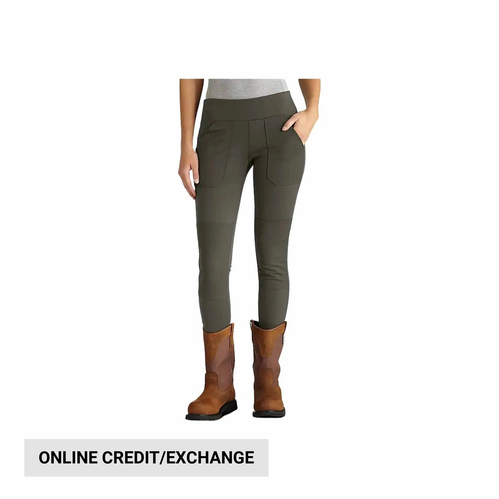 TemperatureRegulation Carhartt Women's Force Fitted Midweight Utility Legging - Oyster Gray