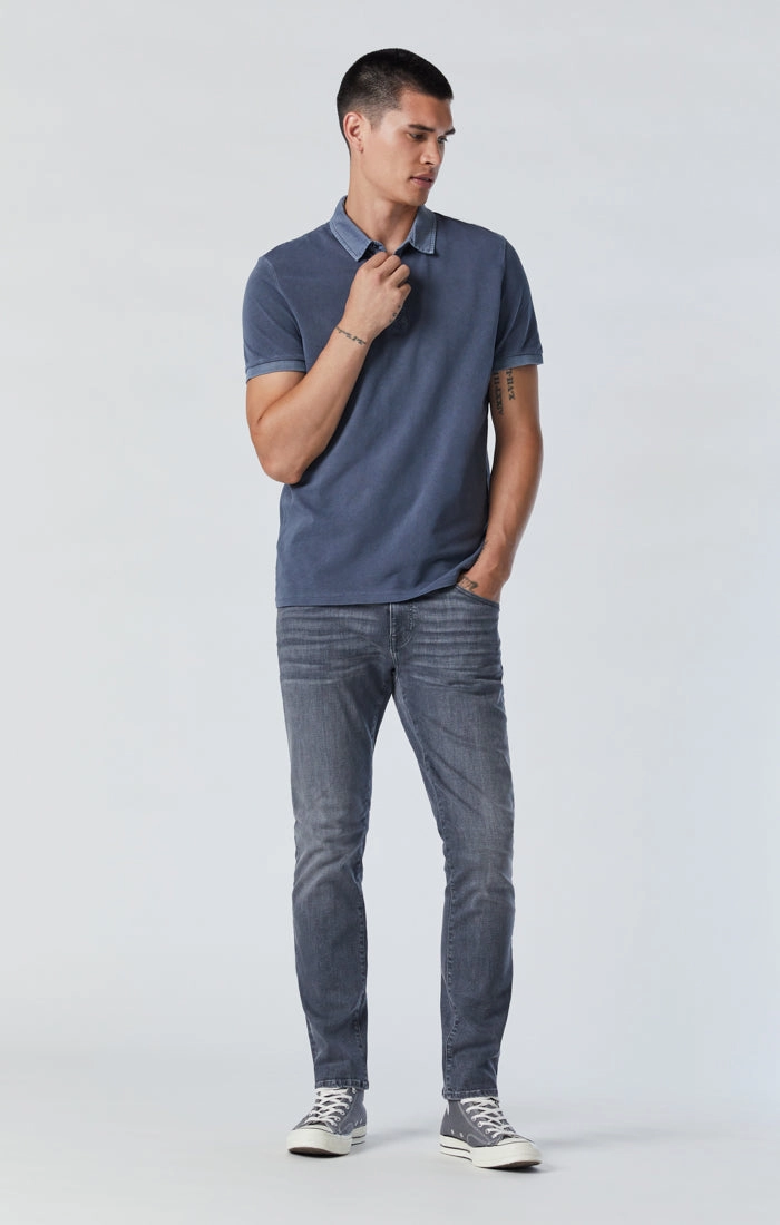 Non Restrictive Thigh JAKE SLIM LEG JEANS IN MID GREY WILLIAMSBURG