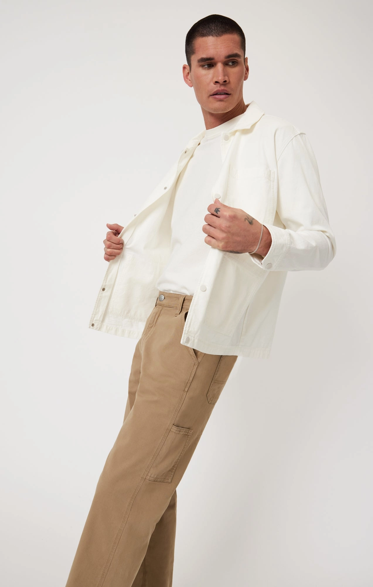 Perfect Silhouette Fashion Staple OXFORD LOOSE STRAIGHT LEG IN KHAKI CASUAL TWILL