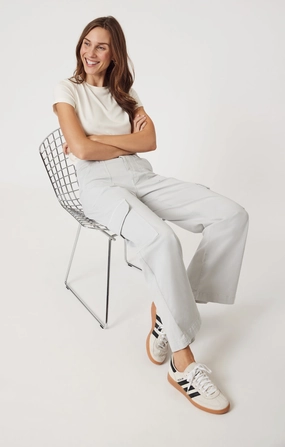 Flowy legs ALVA STRAIGHT LEG IN IVORY CASUAL TWILL