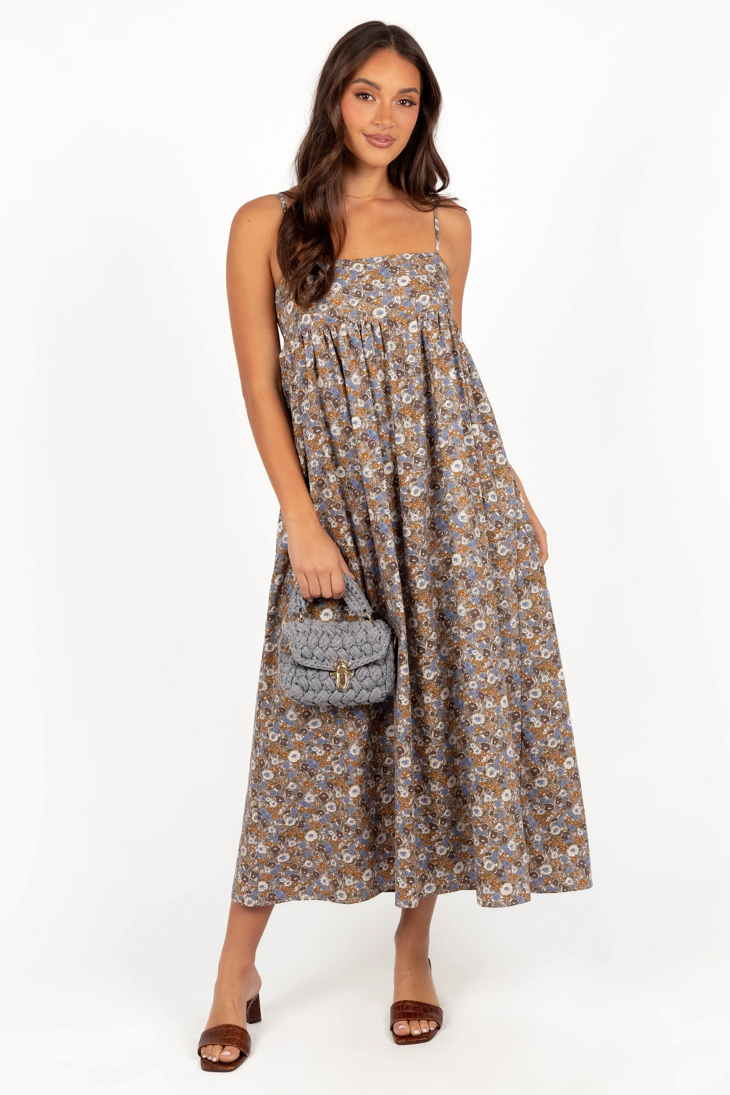 Andy Maxi Dress - Olive Ditsy Floral Sharp Style Relaxed fit wear