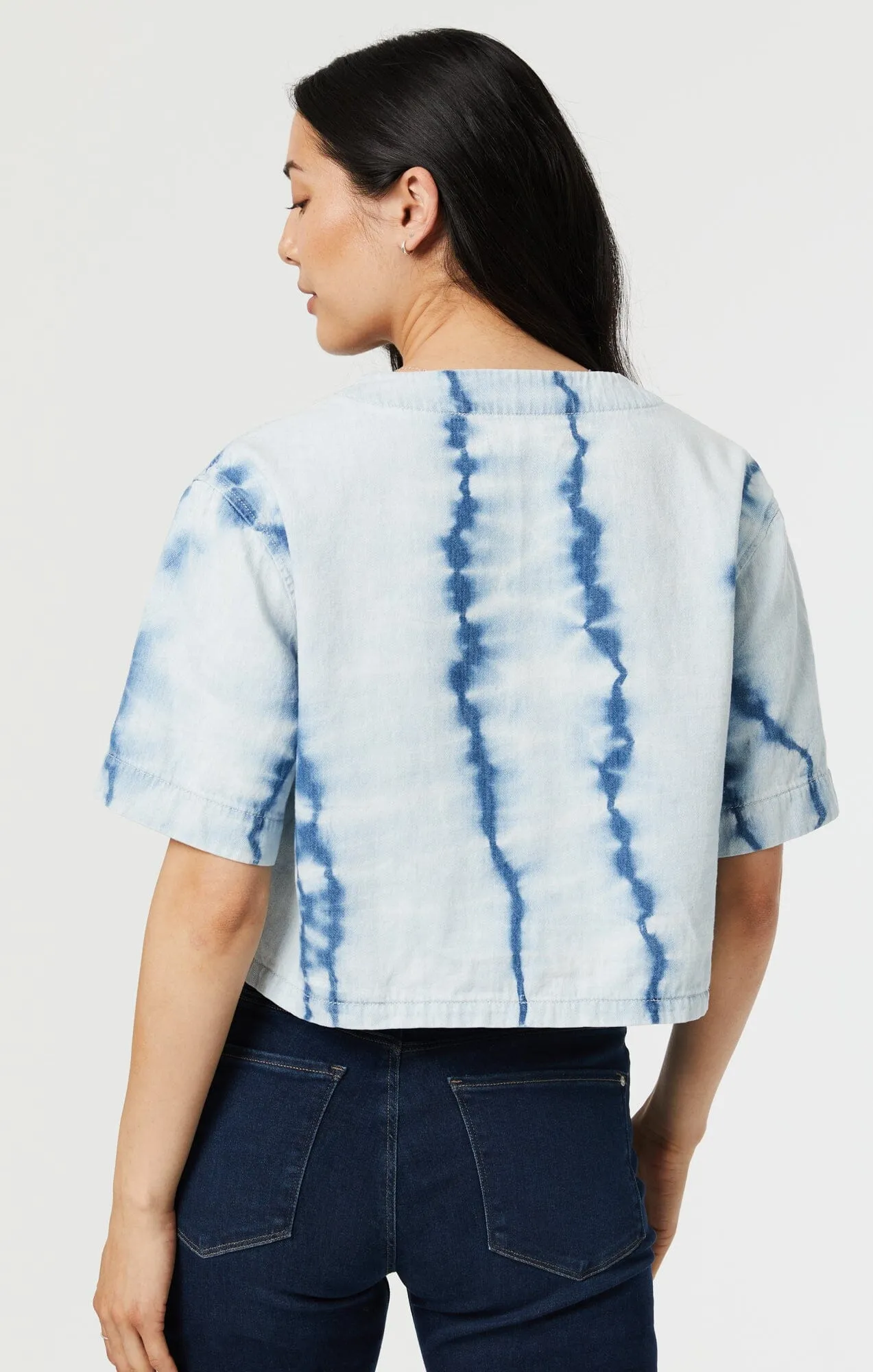 Trendsetting Chambray Fabric TIE DYE SHIRT IN INDIGO