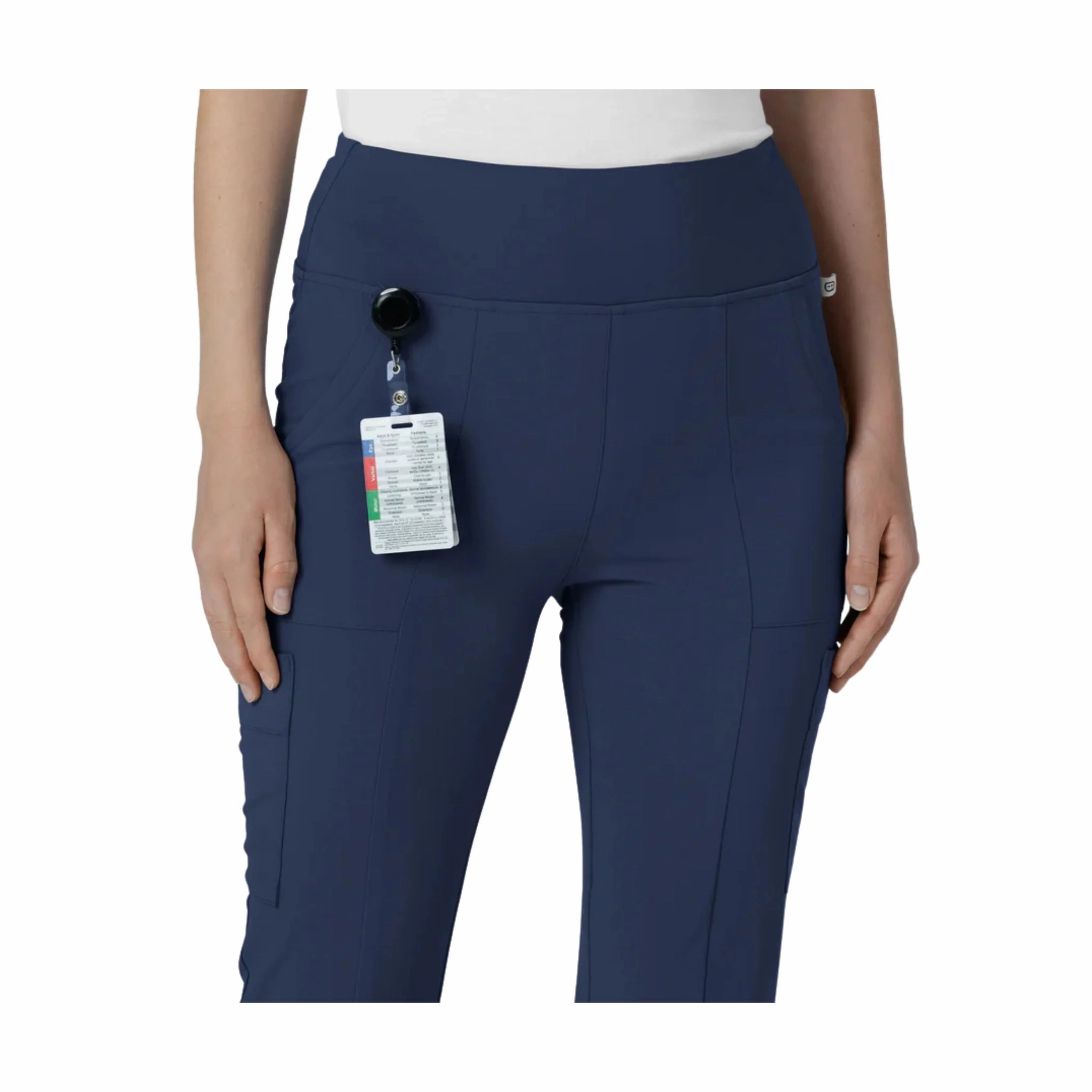 Wink Women's Renew Cargo Flare Scrub Pant - Navy Layered Protection