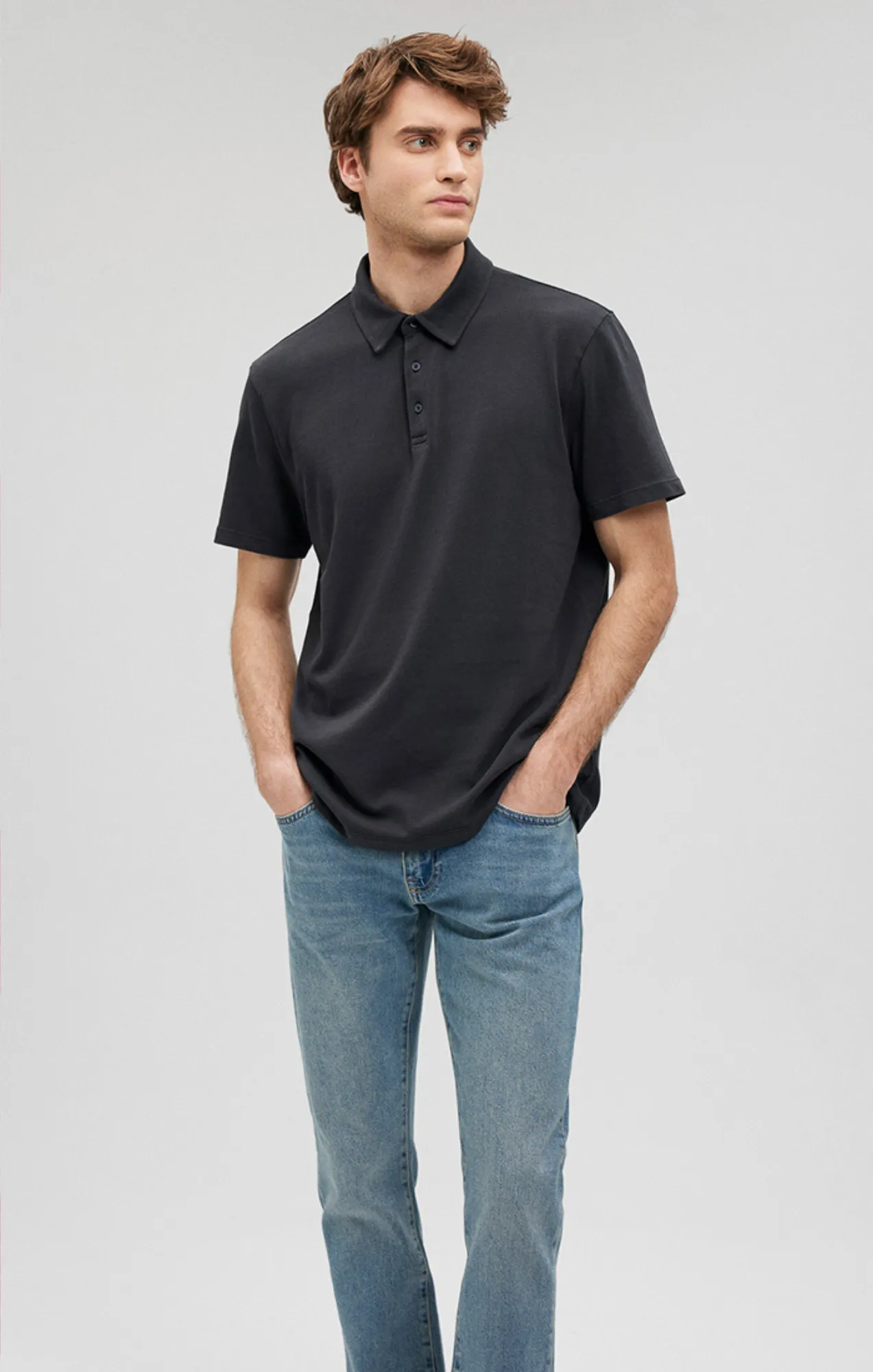 Date night POLO SHIRT IN PIRATE BLACK