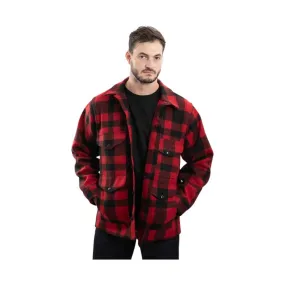 hypoallergenic material Dry Weather Look Filson Men's Mackinaw Wool Cruiser - Red/Black Plaid