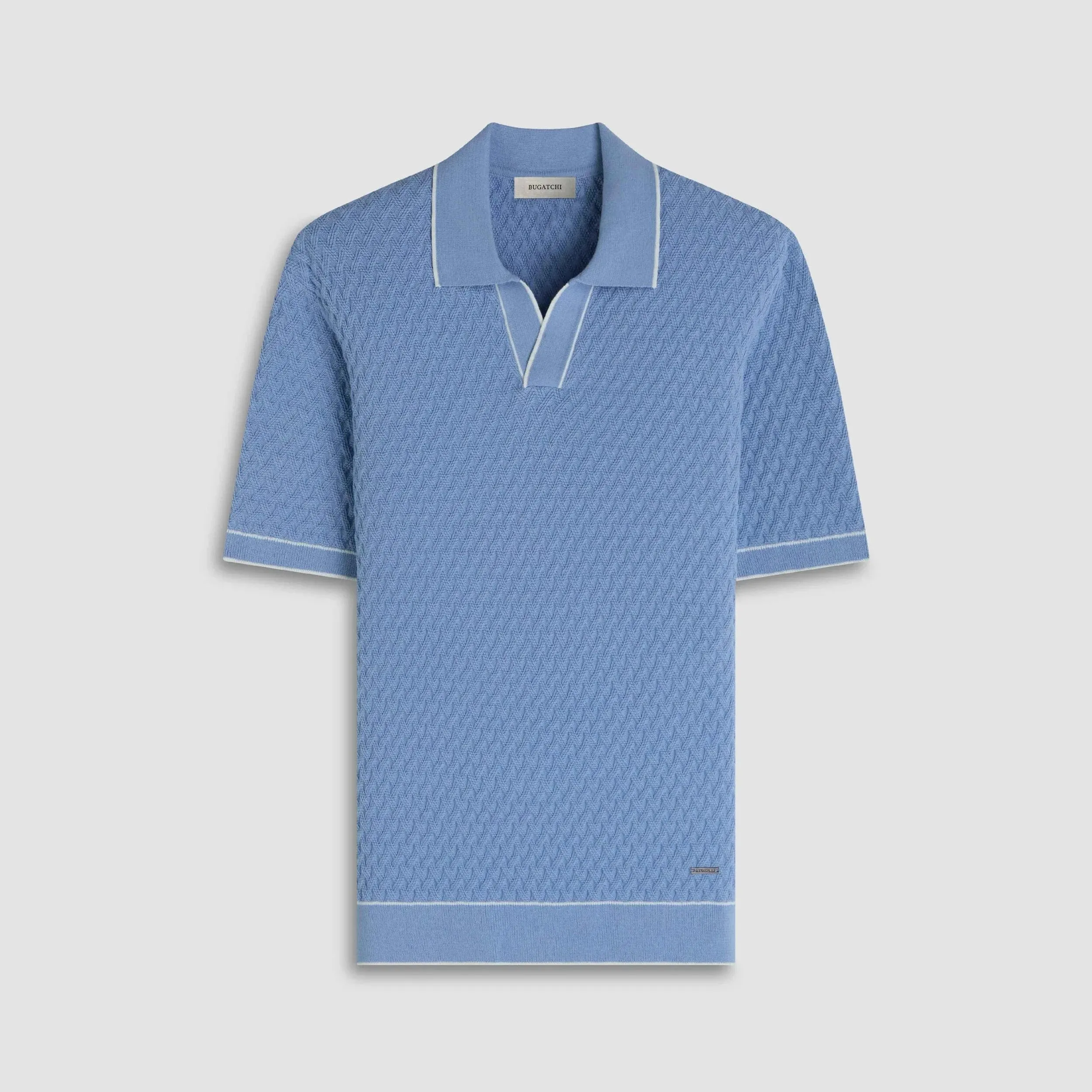 Diamond Cable Polo Sweater Sleek Design Breathable Shirt