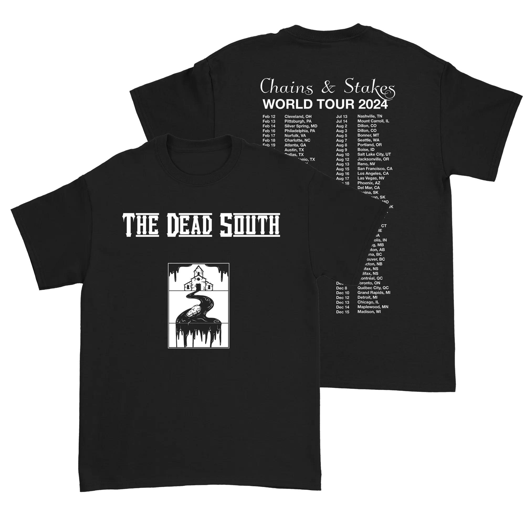 elastic waistband 2024 Chains & Stakes World Tour T-Shirt