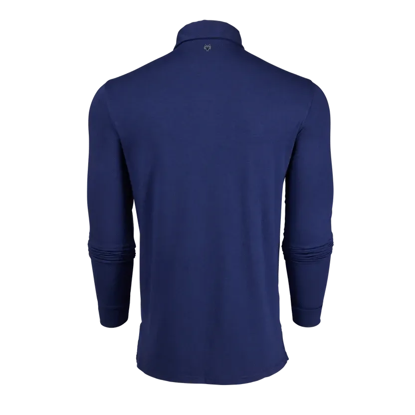 Apache Long Sleeve Polo - Maltese Blue SingleJersey Knit