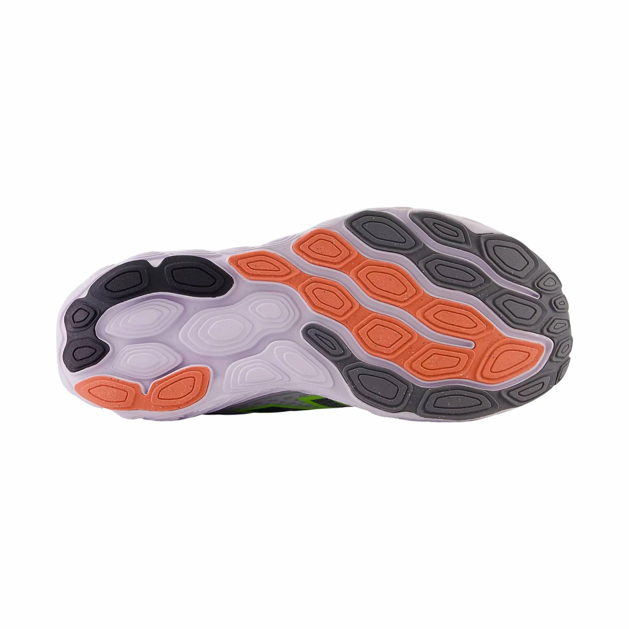 Sneaker Cleaner Articulated Flex Grooves New Balance Women's Fresh Foam X 880v14 Running Shoes - Grey Matter with Taro and Bleached Lime Glo