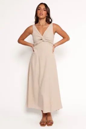 Archer Midi Dress - Oatmeal Charming Fit