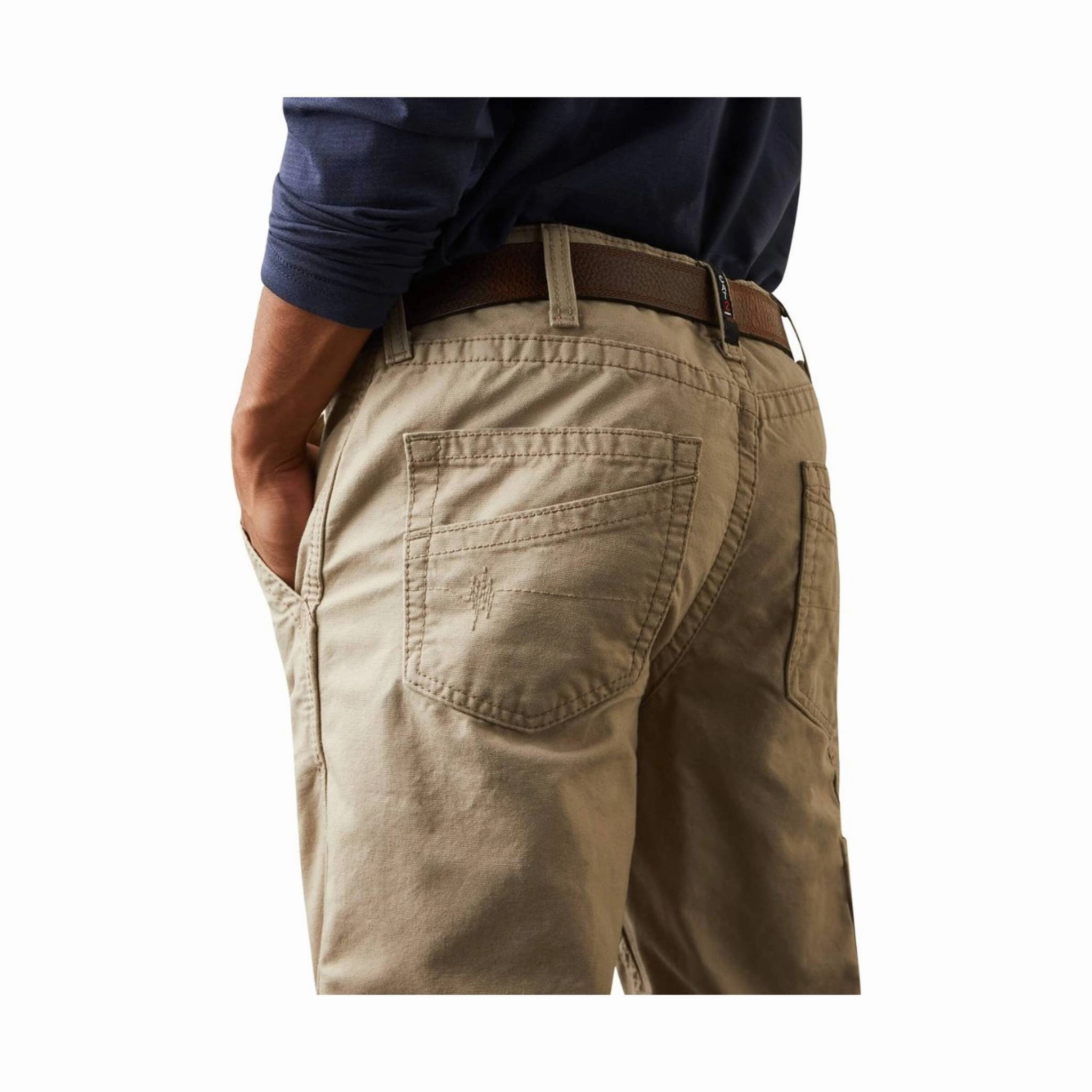 Flexible Fabric Ariat Men's Flame Resistant M4 Relaxed Workhorse Boot Cut Pant - Khaki