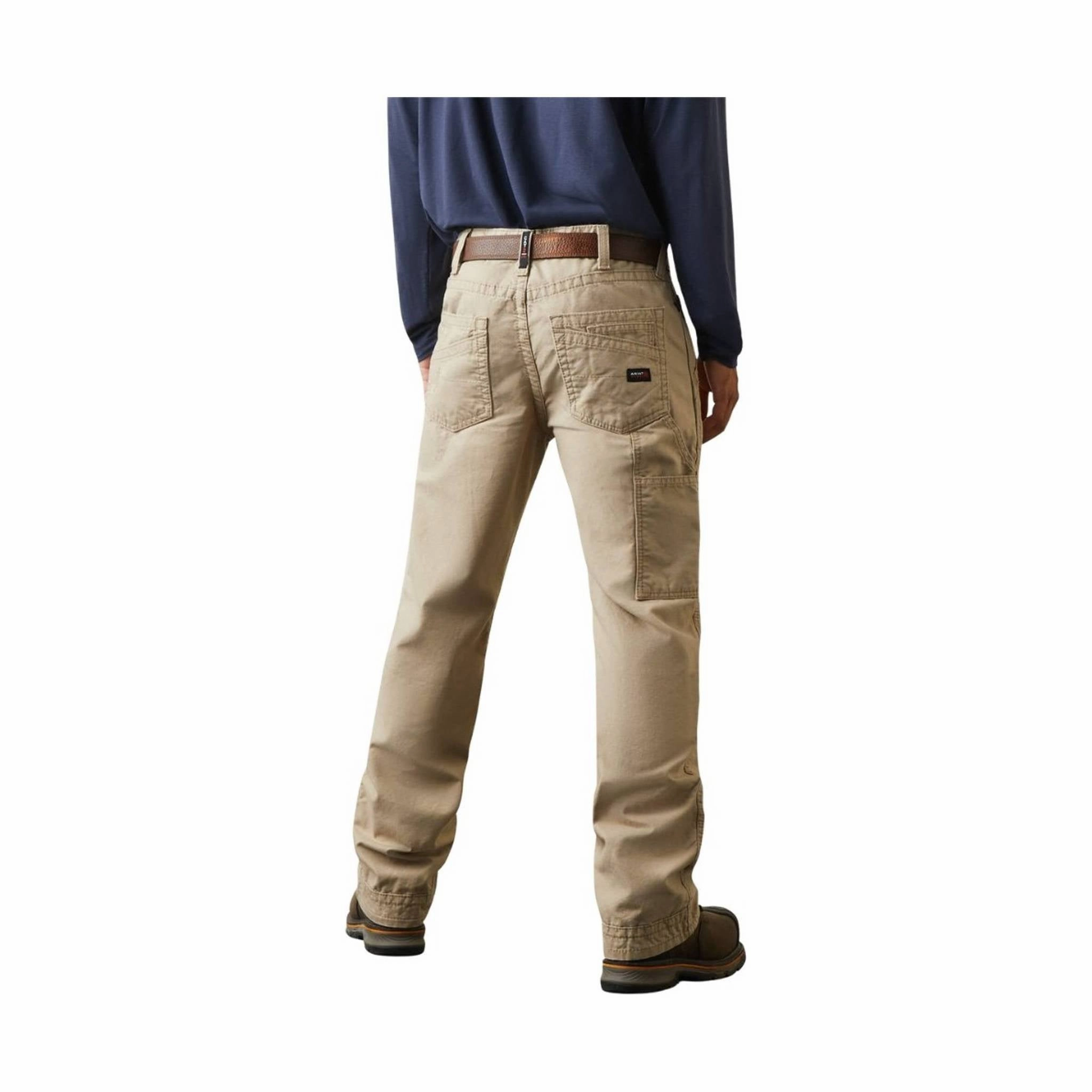 Sport Ready Fit Durable Hem Ariat Men's Flame Resistant M4 Relaxed Workhorse Boot Cut Pant - Khaki