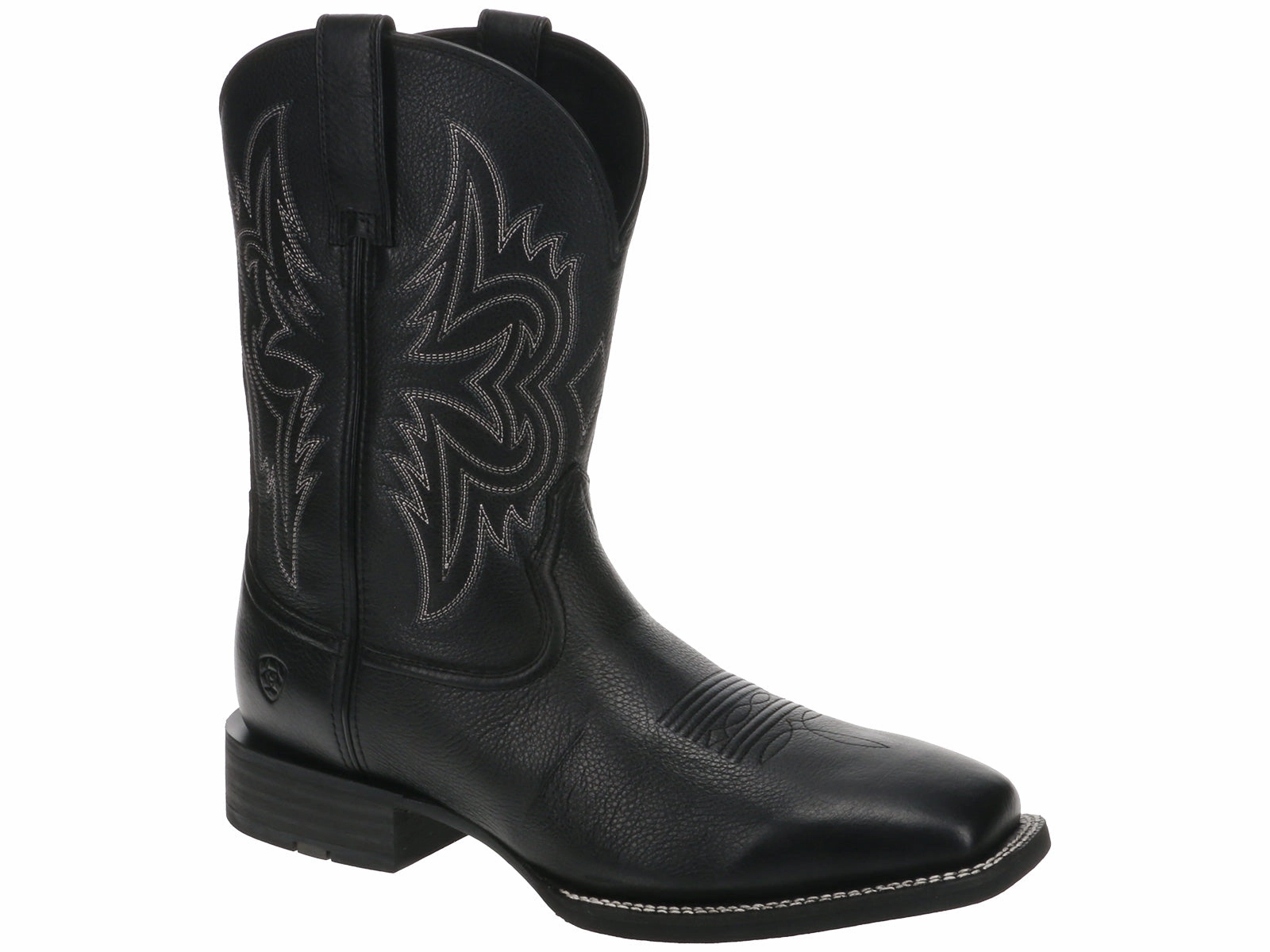 Ariat Western Big Rig Square Toe Cowboy Boot Black synthetic material
