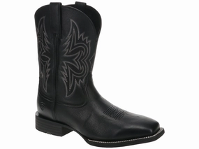 Ariat Western Big Rig Square Toe Cowboy Boot Black synthetic material