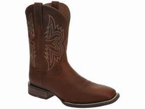 Breathable Work Commute Trail Ready Ariat Western Big Rig Square Toe Cowboy Boot Brown
