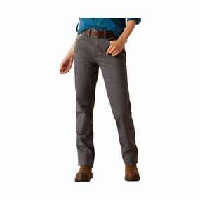 Breathable mesh Ariat Women's Rebar PR Dura Stretrch Made Tough Double Front Straight Pant - Grey