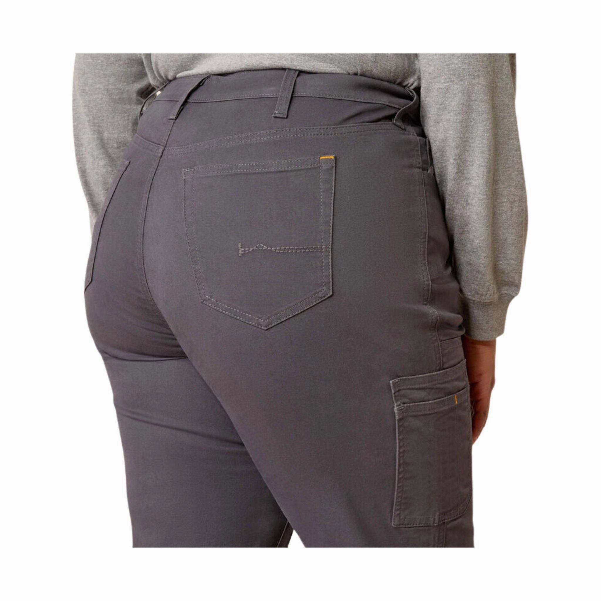 Ariat Women's Rebar PR Dura Stretrch Made Tough Double Front Straight Pant - Grey Hygienic Inner Layer Sport Performance