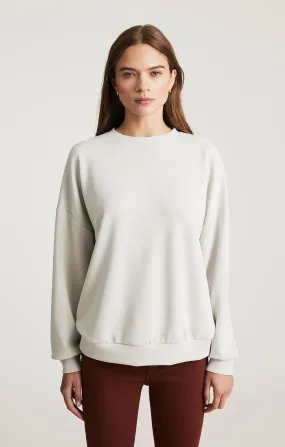 casual top product smooth sleekness LUXE TOUCH TENCEL? SWEATSHIRT IN GRAY VIOLET