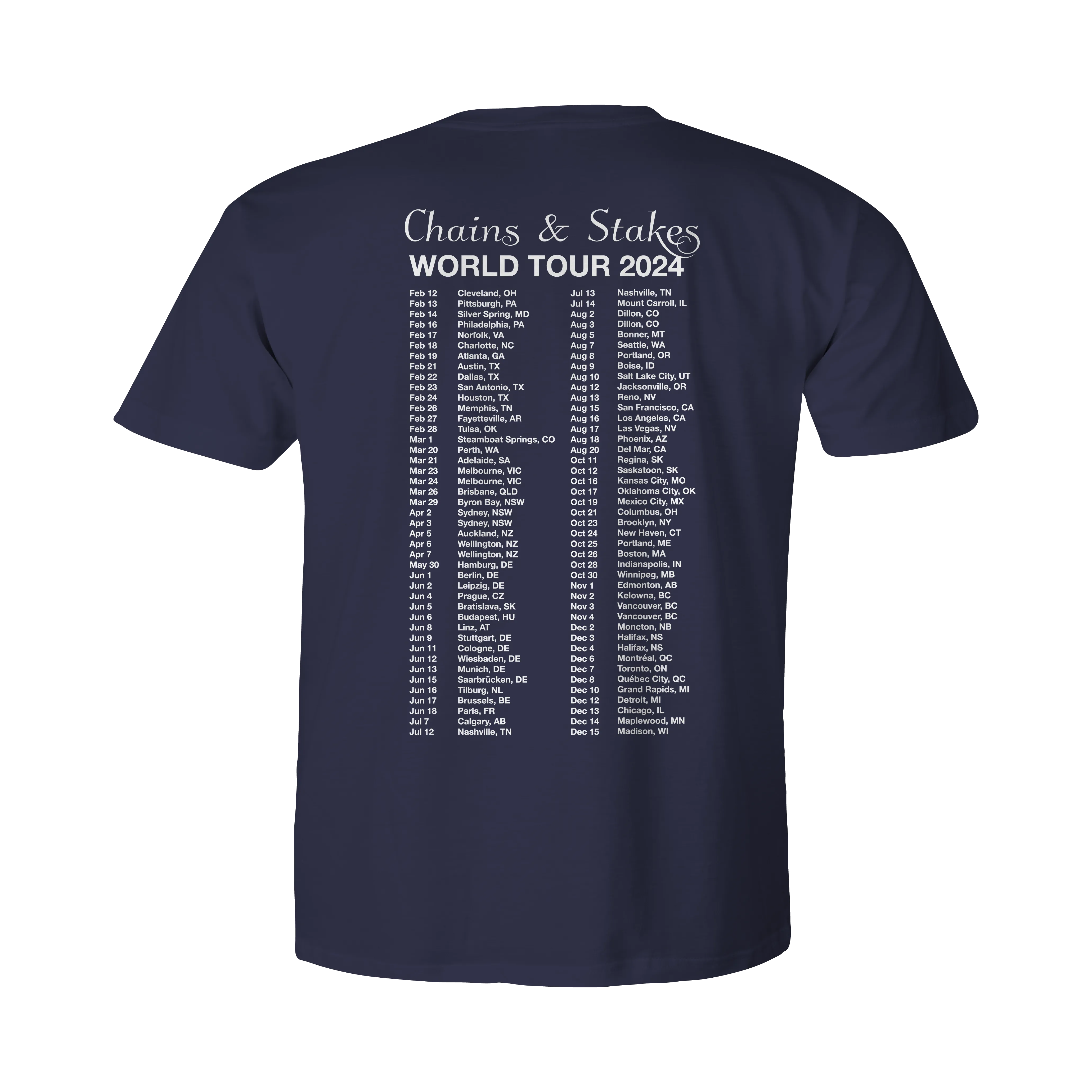 2024 Diamond Tour T-Shirt - Navy Simple Comfort