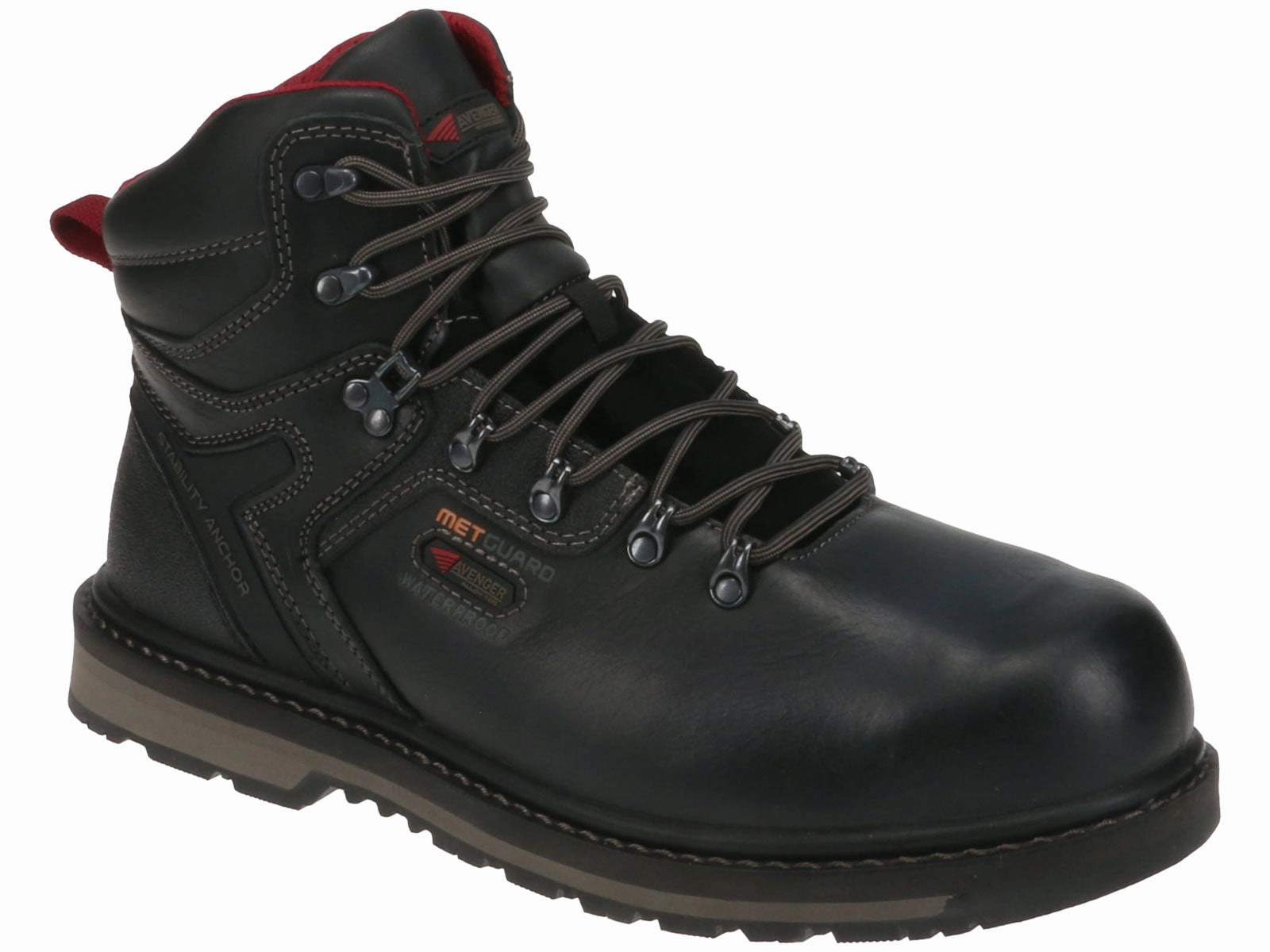Avenger Blacksmith Met Guard Boot Black MachineWashable All-Purpose Use