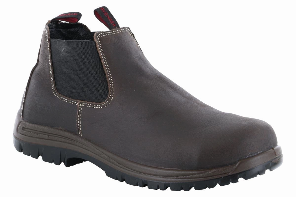 Avenger Foreman Composite Toe Slip On Boot Brown Street Style chemical-resistant