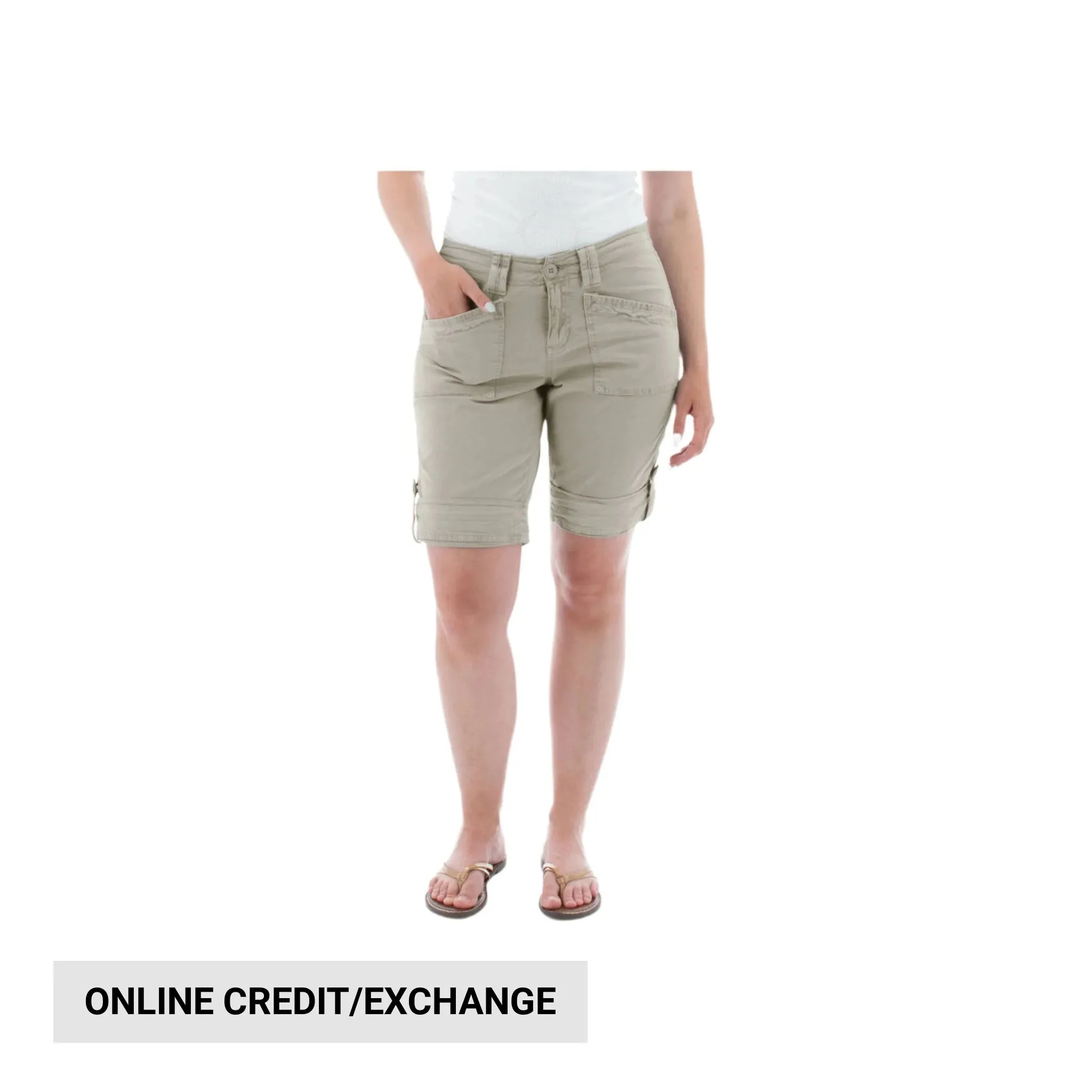 Aventura Women's Arden Roll Up Organic Short - Quarry Breezy Vibe