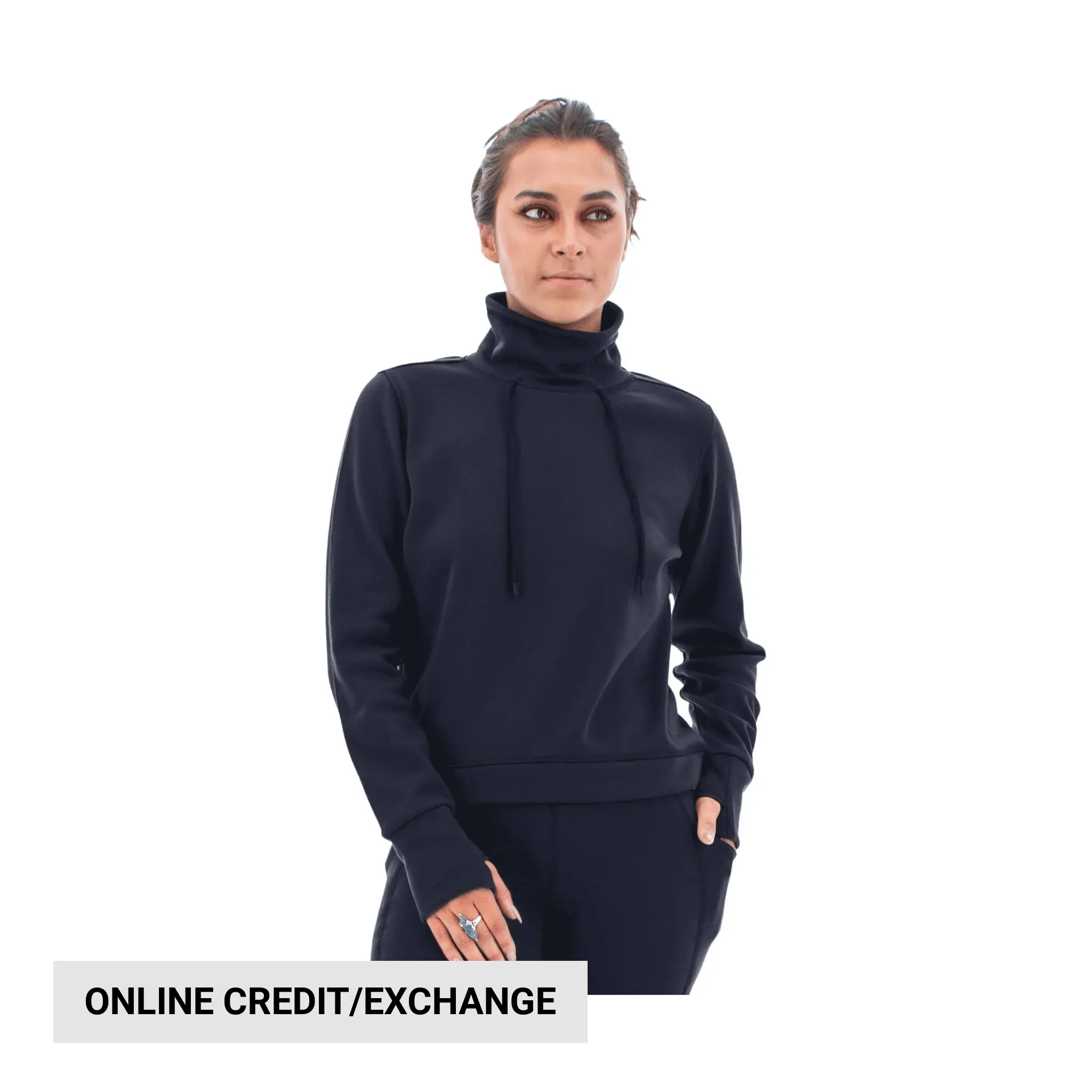 Gym Wear product selection Aventura Women's Dog Walker Fleece Pullover - Sky Captain