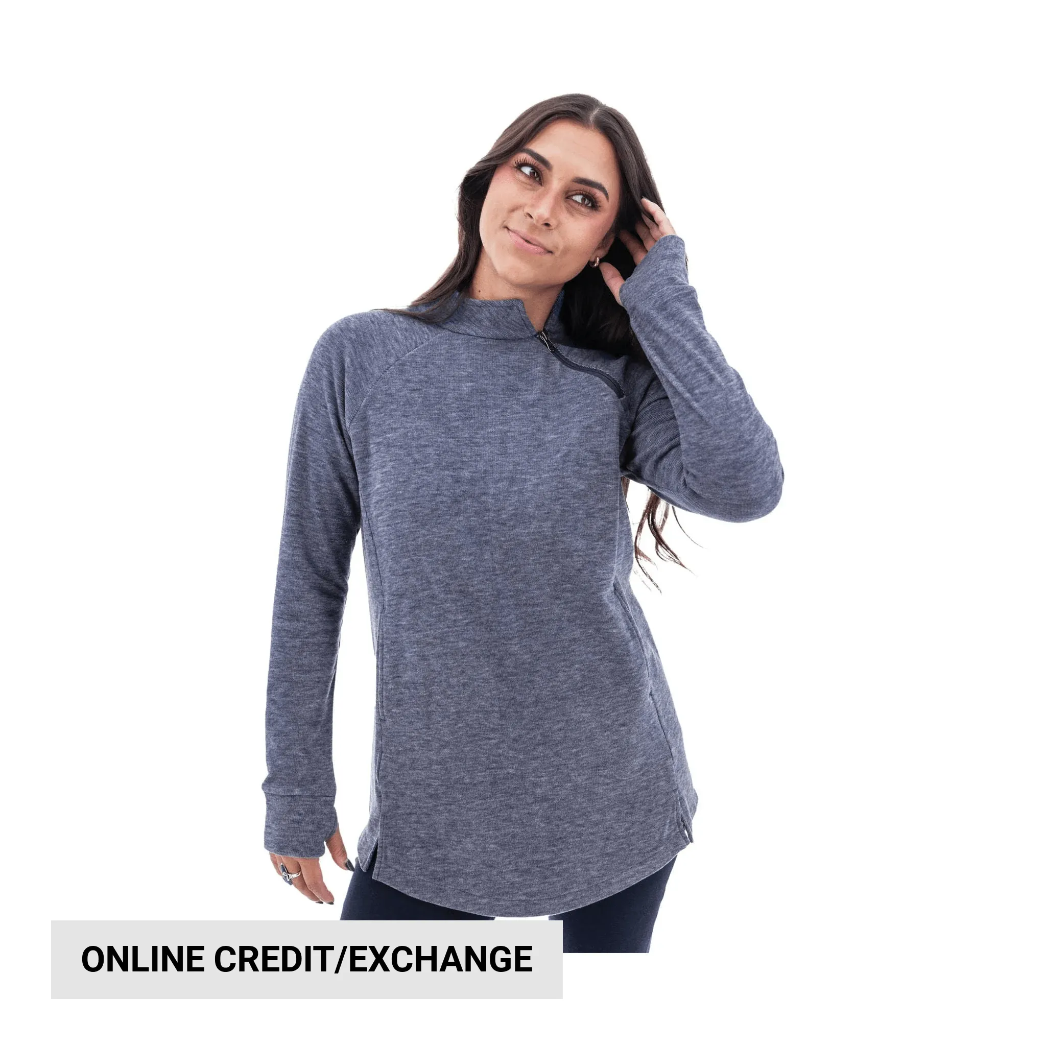 Aventura Women's McKenna Fleece Tunic - Peacoat Timeless Active