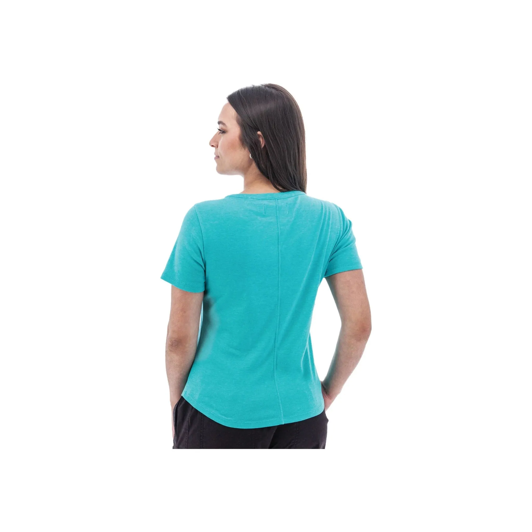 RecycledPolyesterBlend Soft Touch Feel Aventura Women's Sandia Henley Tee - Ceramic