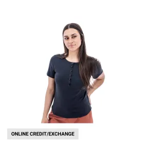 MoistureControl Aventura Women's Sandia Henley Tee - Sky Captain