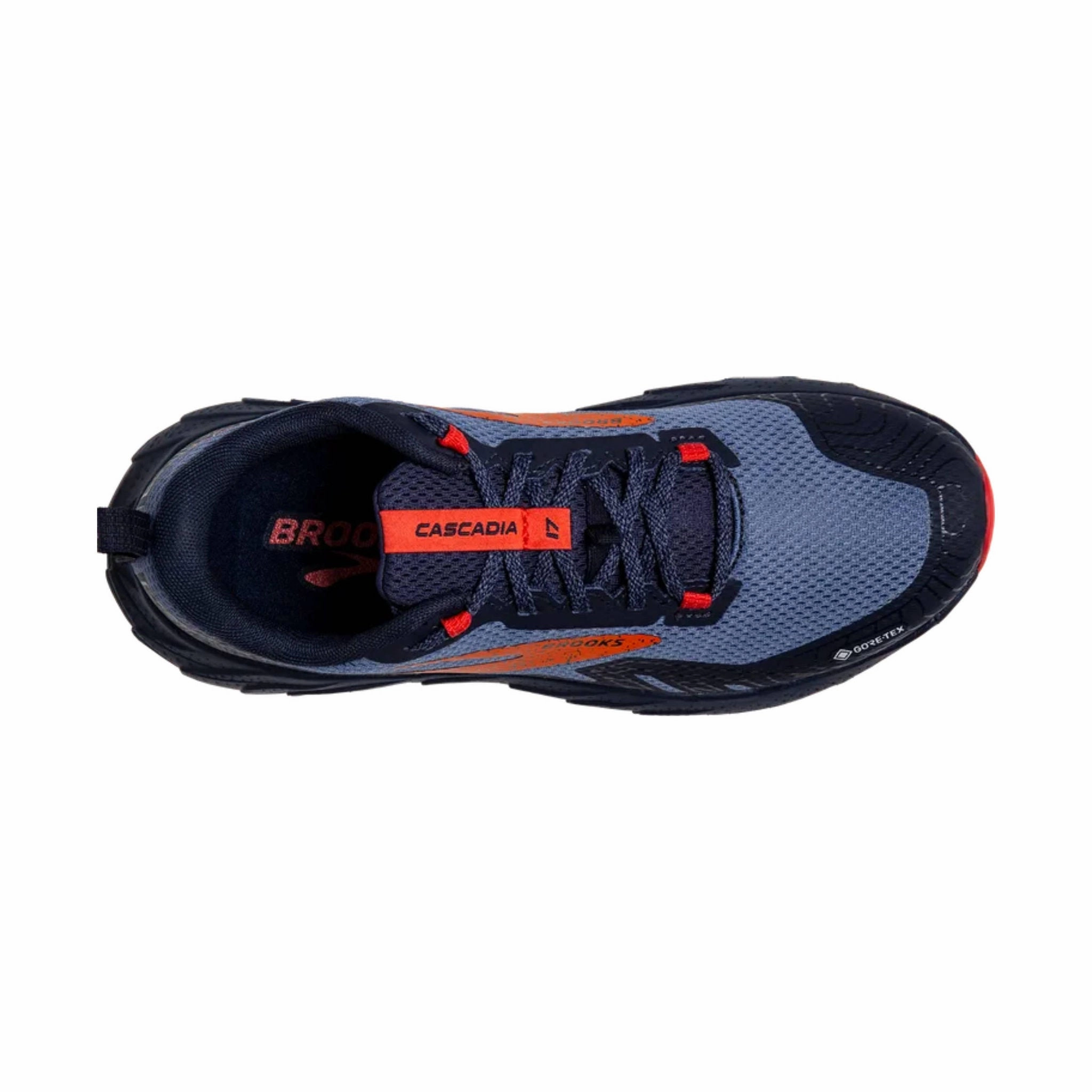 Brooks Women's Cascadia 17 GTX Trail Running Shoes - Navy/Bittersweet/Peacoat Flexi Fit