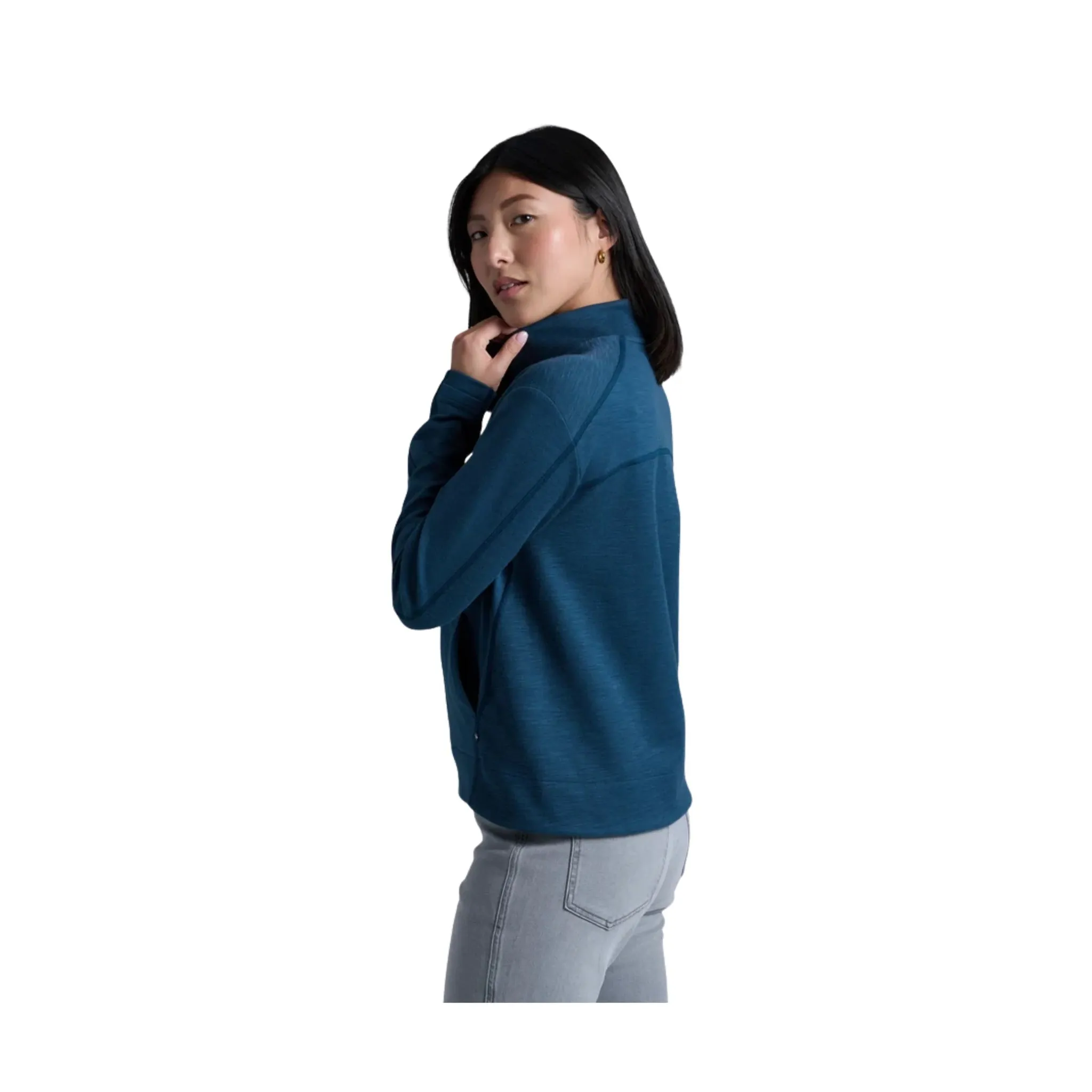 Soft Fabric Kuhl Women's Lola Half Zip - Metal Blue